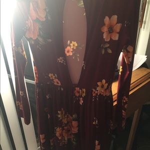 Forever 21 floral long sleeve dress